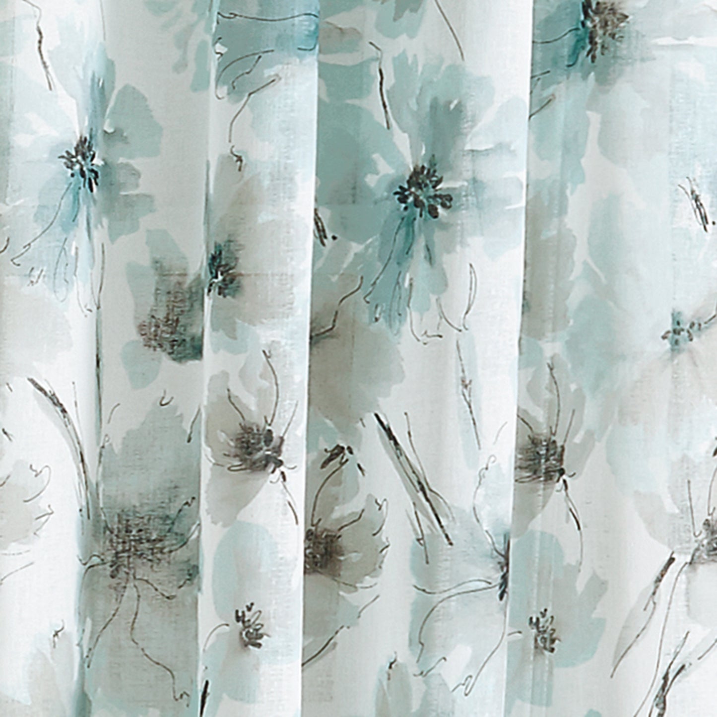 DKNY Modern Bloom Window Curtain Panel Blue
