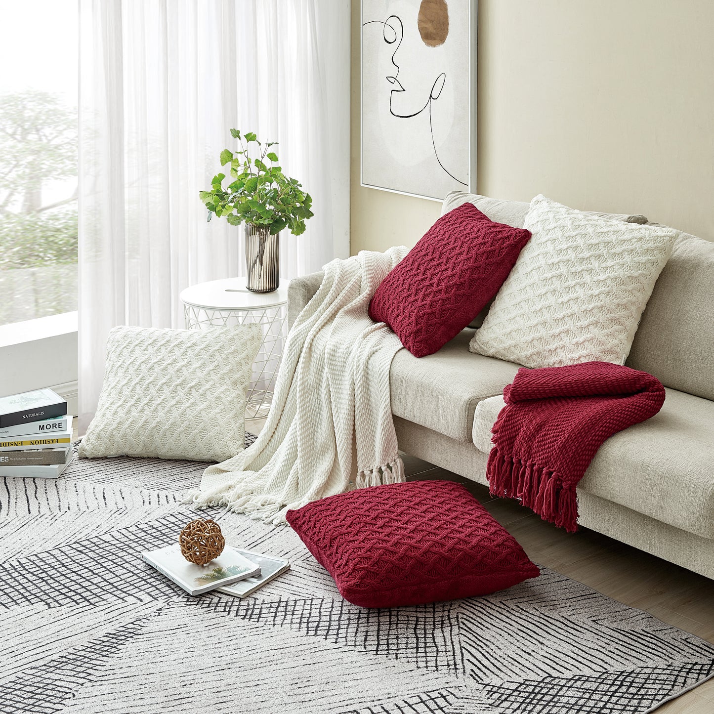 DKNY Crosswalk Sherpa Decorative Pillow 2-pack