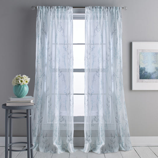 DKNY Whisper Window Curtain Panel Aqua