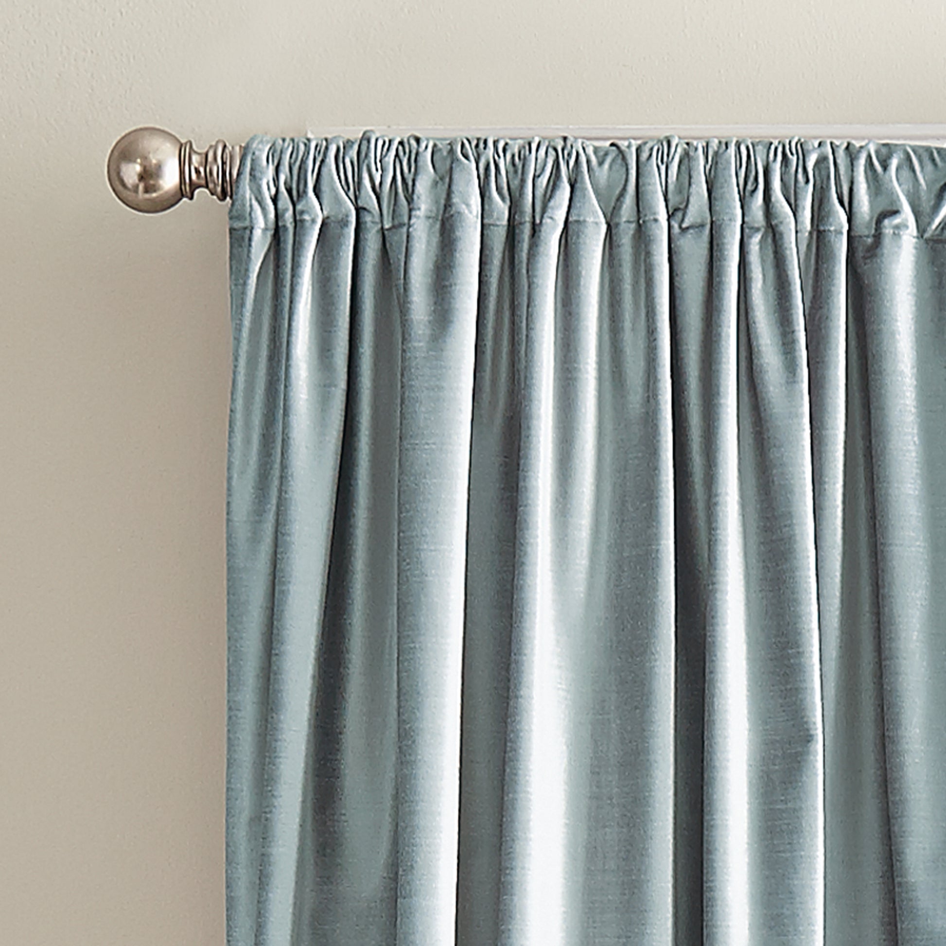DKNY Modern Knotted Velvet Window Curtain Panel Aqua