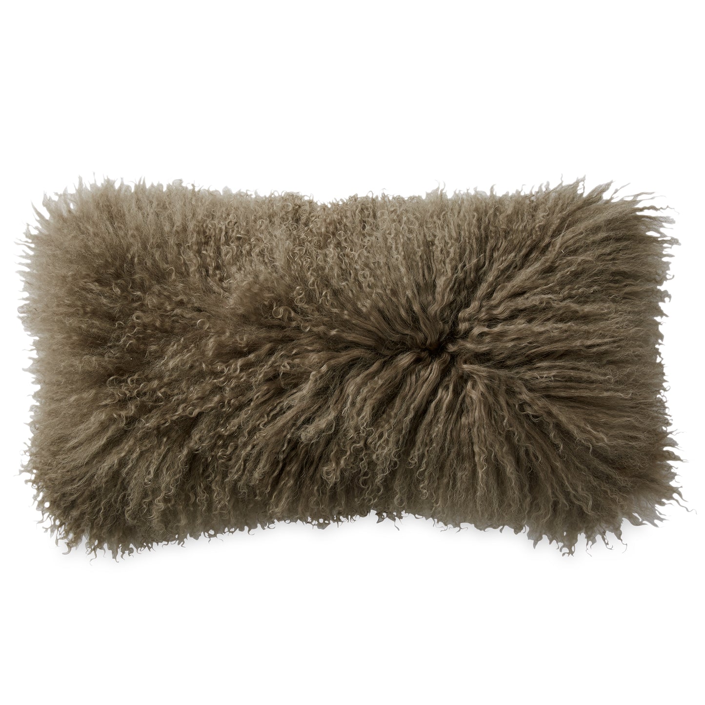 Donna Karan Collection Flokati Decorative Pillow Taupe