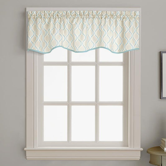 Curtainworks Morocco Scallop Valance Aqua