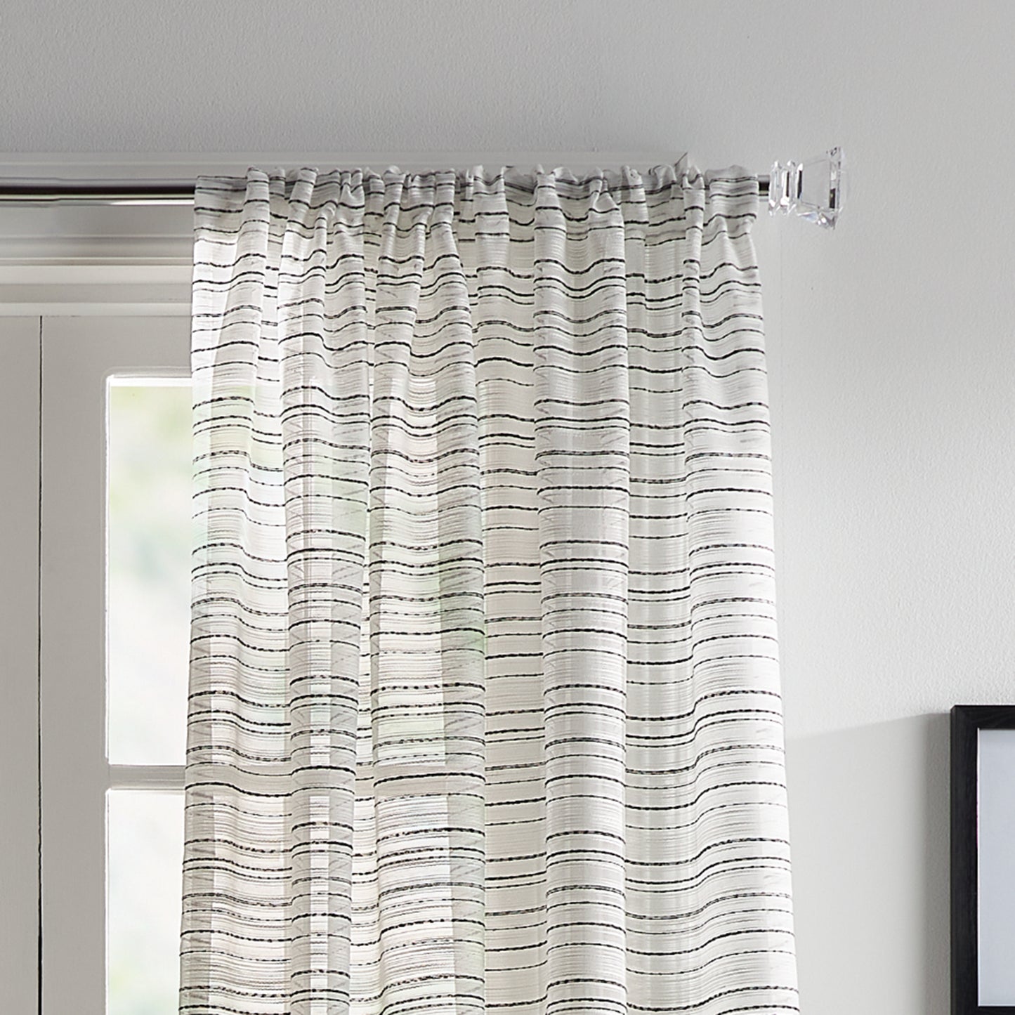 KARL LAGERFELD PARIS Thea Boucle Curtain Panel Pair