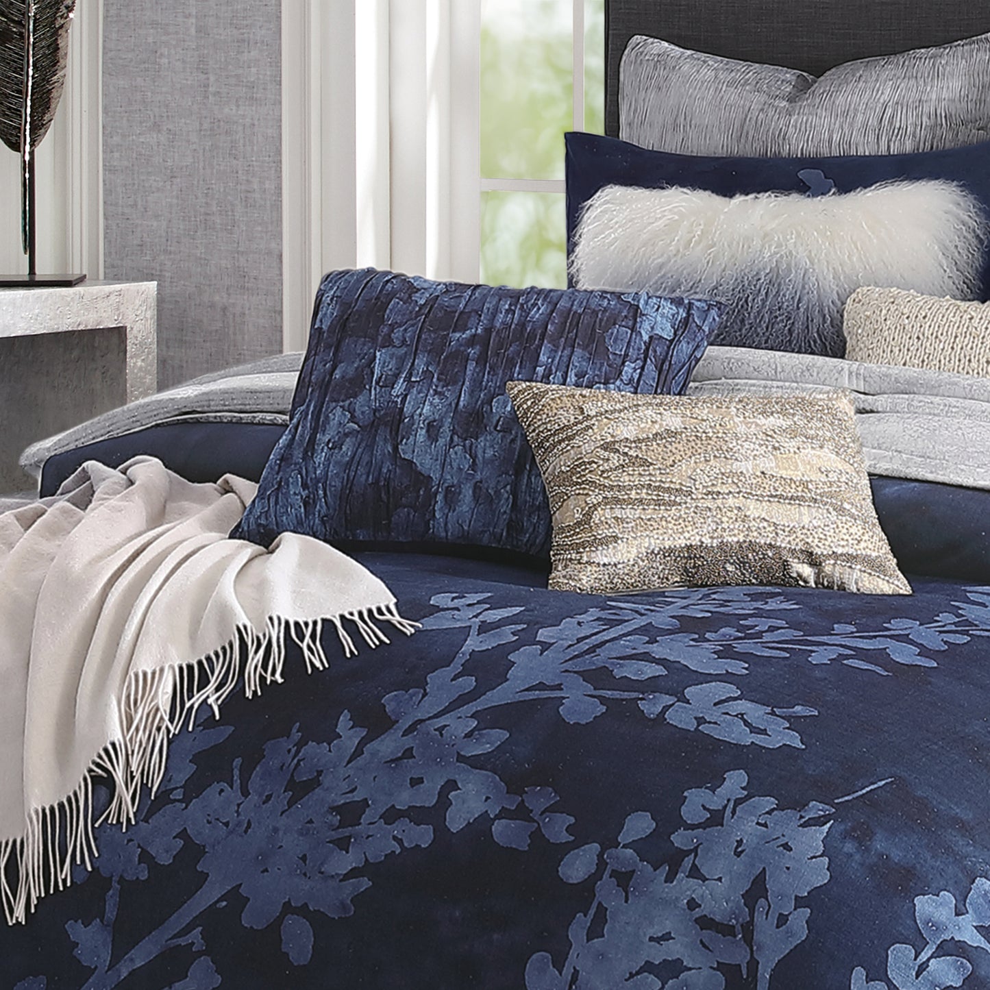 Michael Aram Pleated Watercolor Decorative Pillow