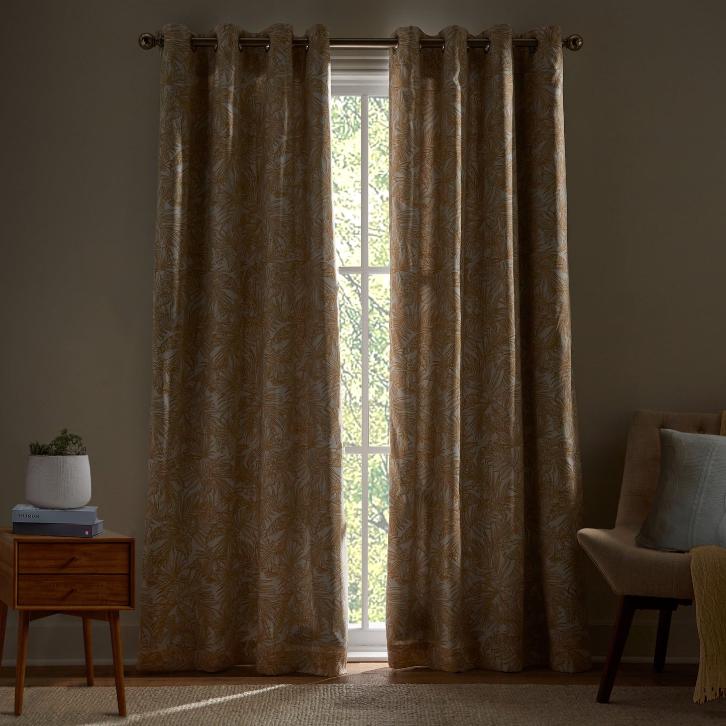 Tommy Hilfiger Tropical Floral Blackout Curtain Panel Pair