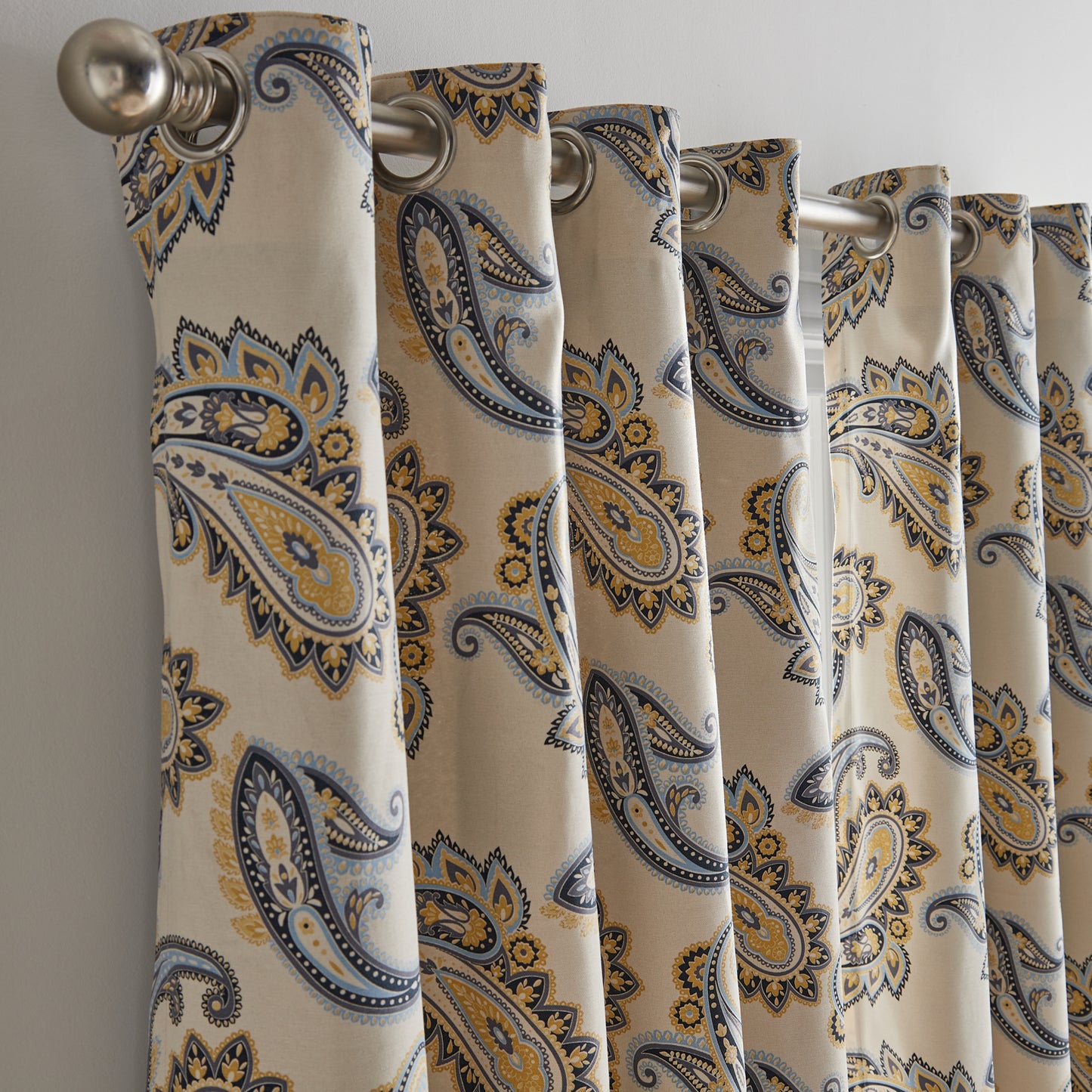 Tommy Hilfiger Vilette Paisley Blackout Curtain Panel Pair