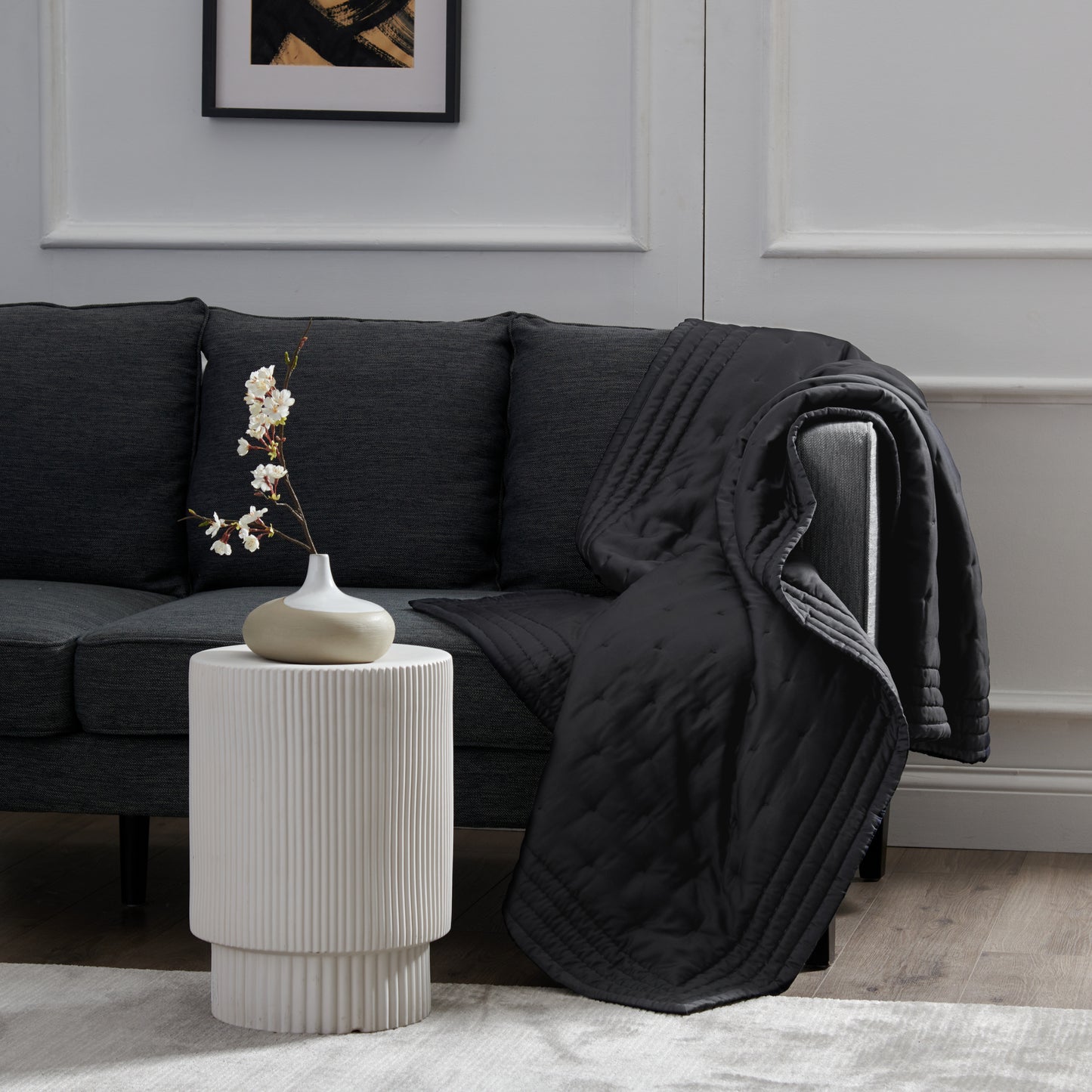 Donna Karan Silky Quilted Throw