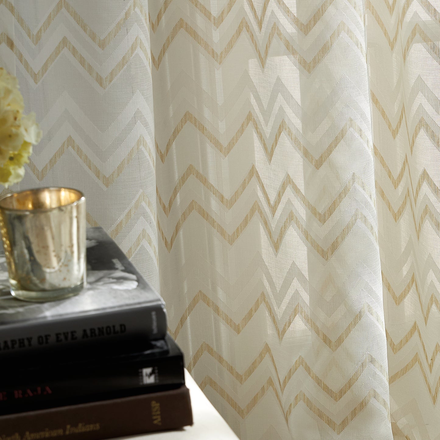 KARL LAGERFELD PARIS Simone Print Burnout Curtain Panel Pair