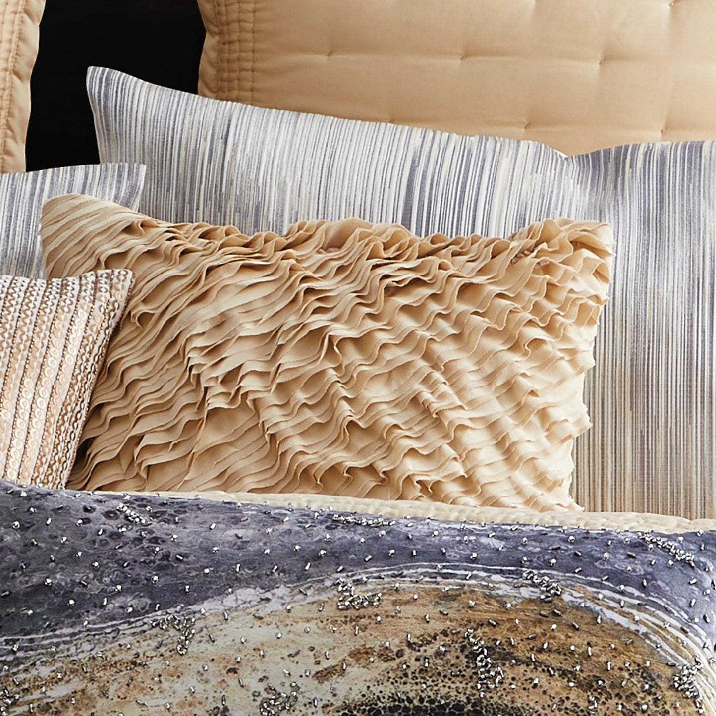 Donna Karan Home Ruffle Decorative Pillow