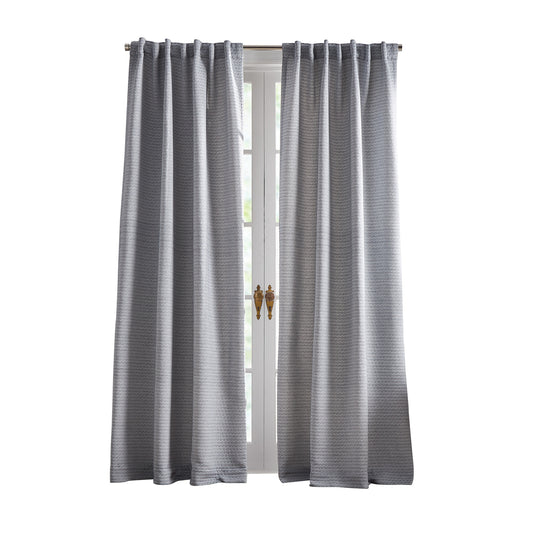 KARL LAGERFELD PARIS Blocked Geo Matelasse Room Darkening Curtain Panel Pair
