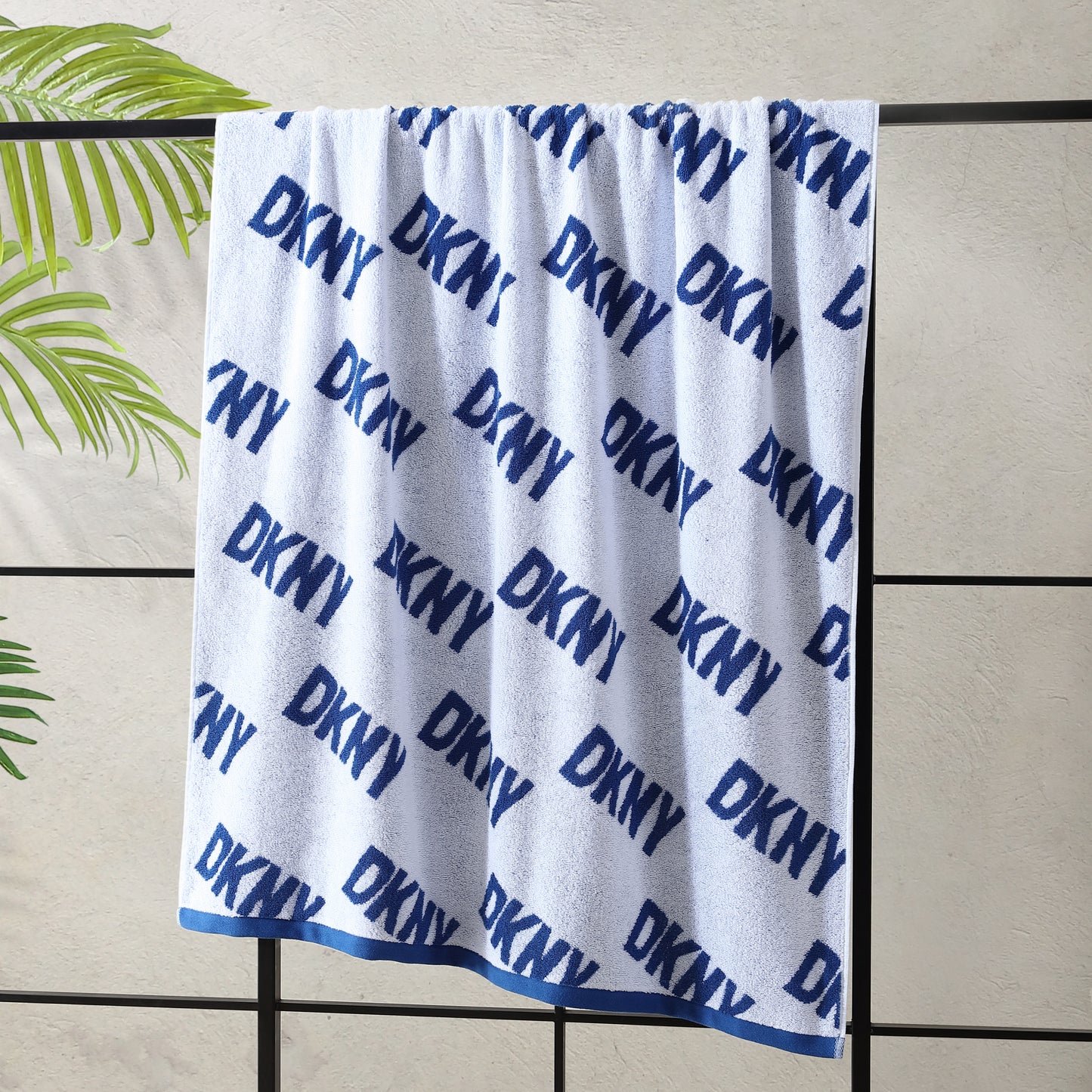 DKNY All Over Logo Beach Towel