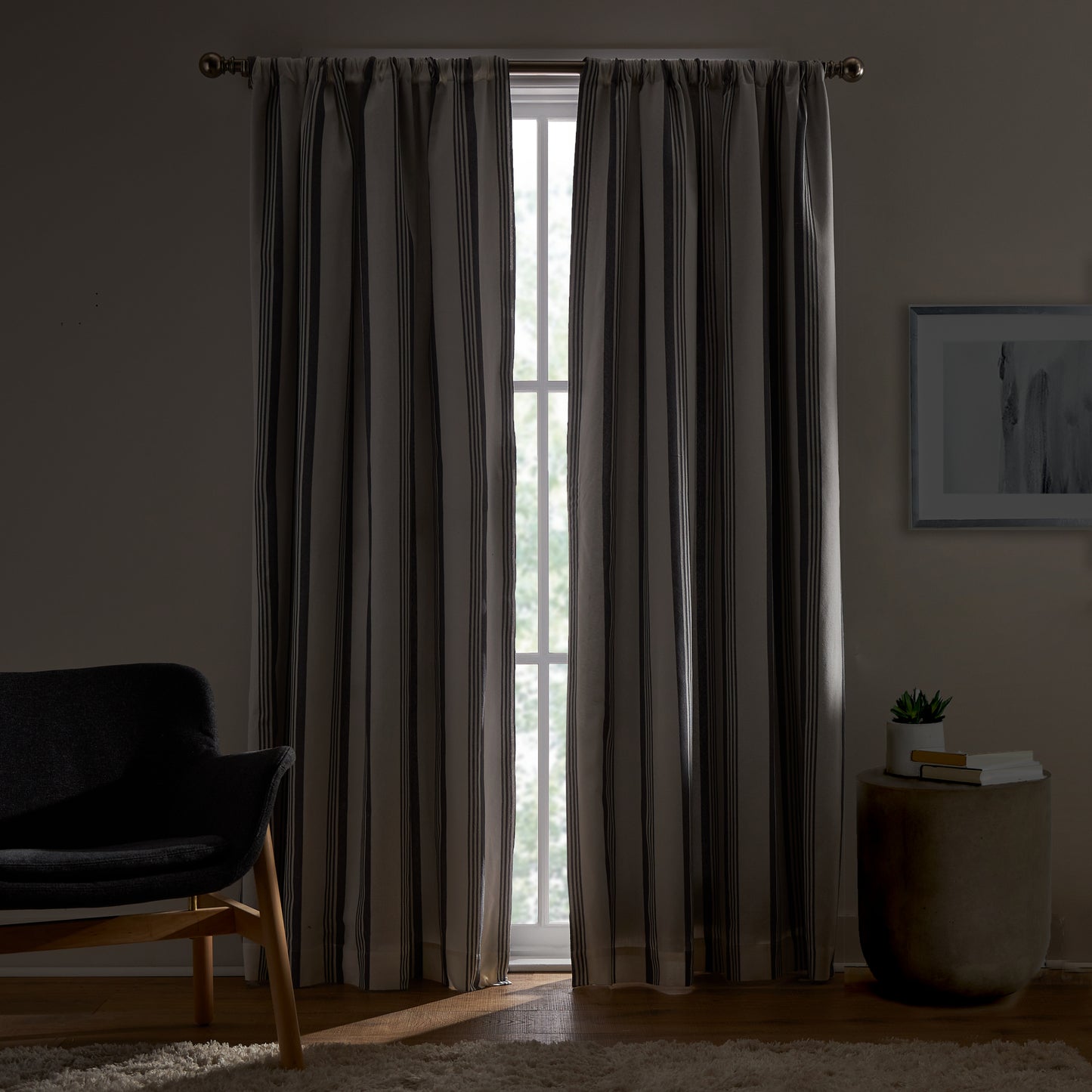 Tommy Hilfiger Bold Stripe Blackout Curtain Panel Pair