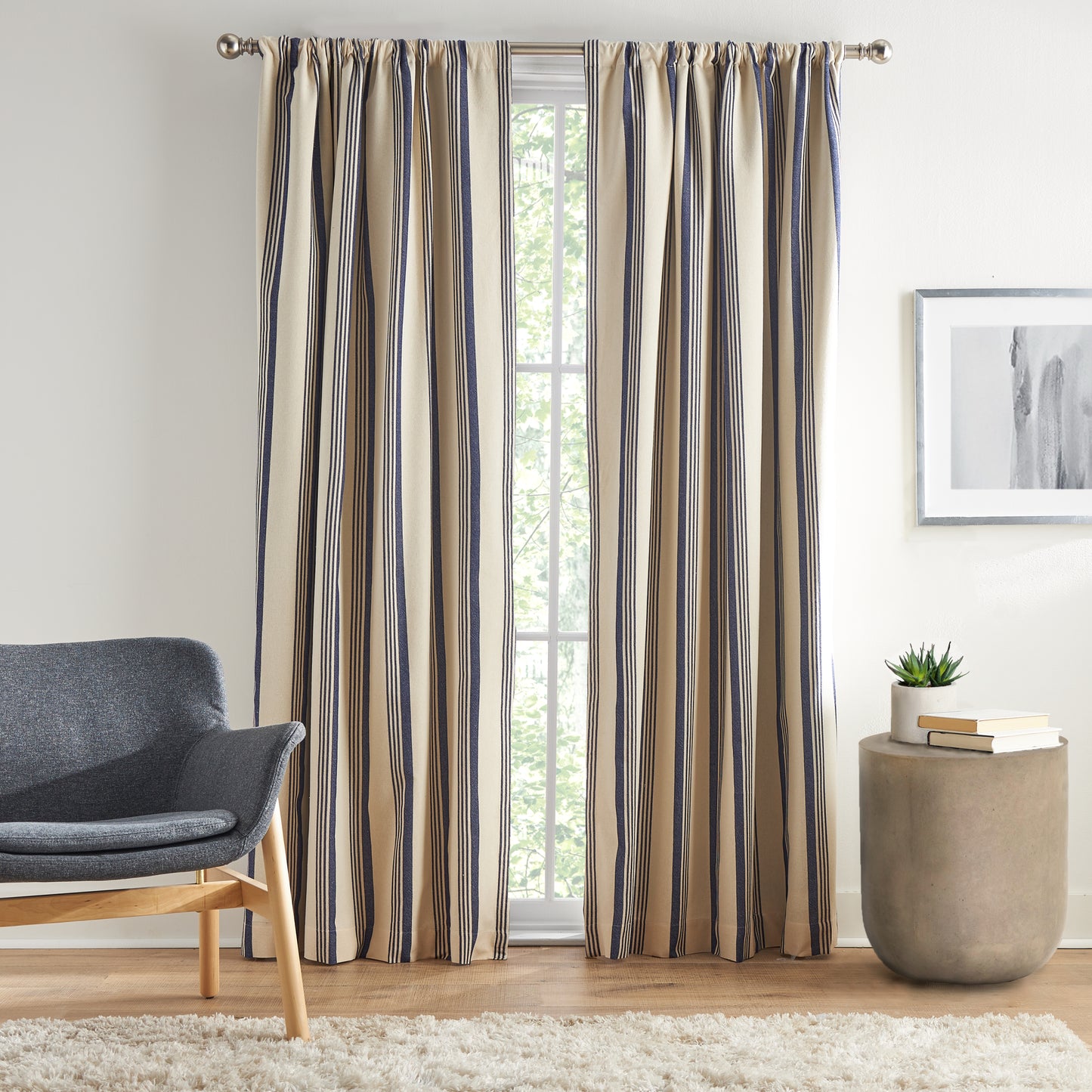 Tommy Hilfiger Bold Stripe Blackout Curtain Panel Pair