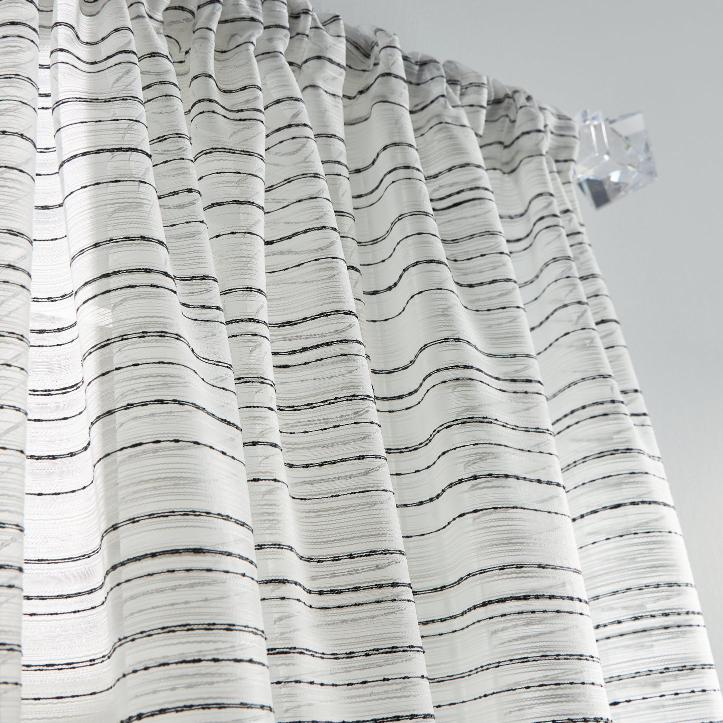 KARL LAGERFELD PARIS Thea Boucle Curtain Panel Pair