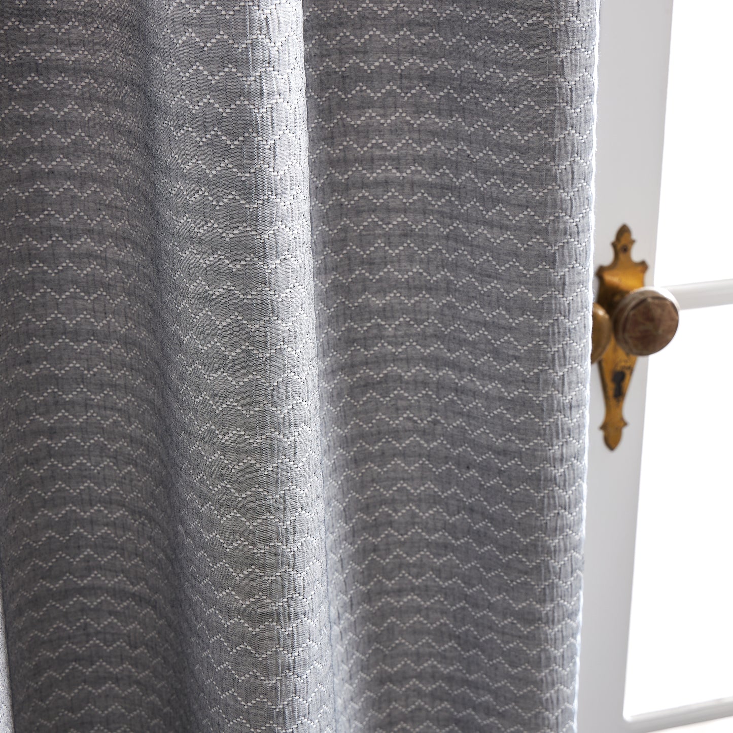 KARL LAGERFELD PARIS Blocked Geo Matelasse Room Darkening Curtain Panel Pair