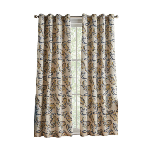 Tommy Hilfiger Vilette Paisley Blackout Curtain Panel Pair