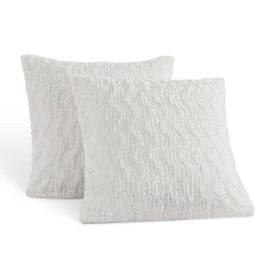 KARL LAGERFELD PARIS Heavenly Faux Fur Euro Sham Pair