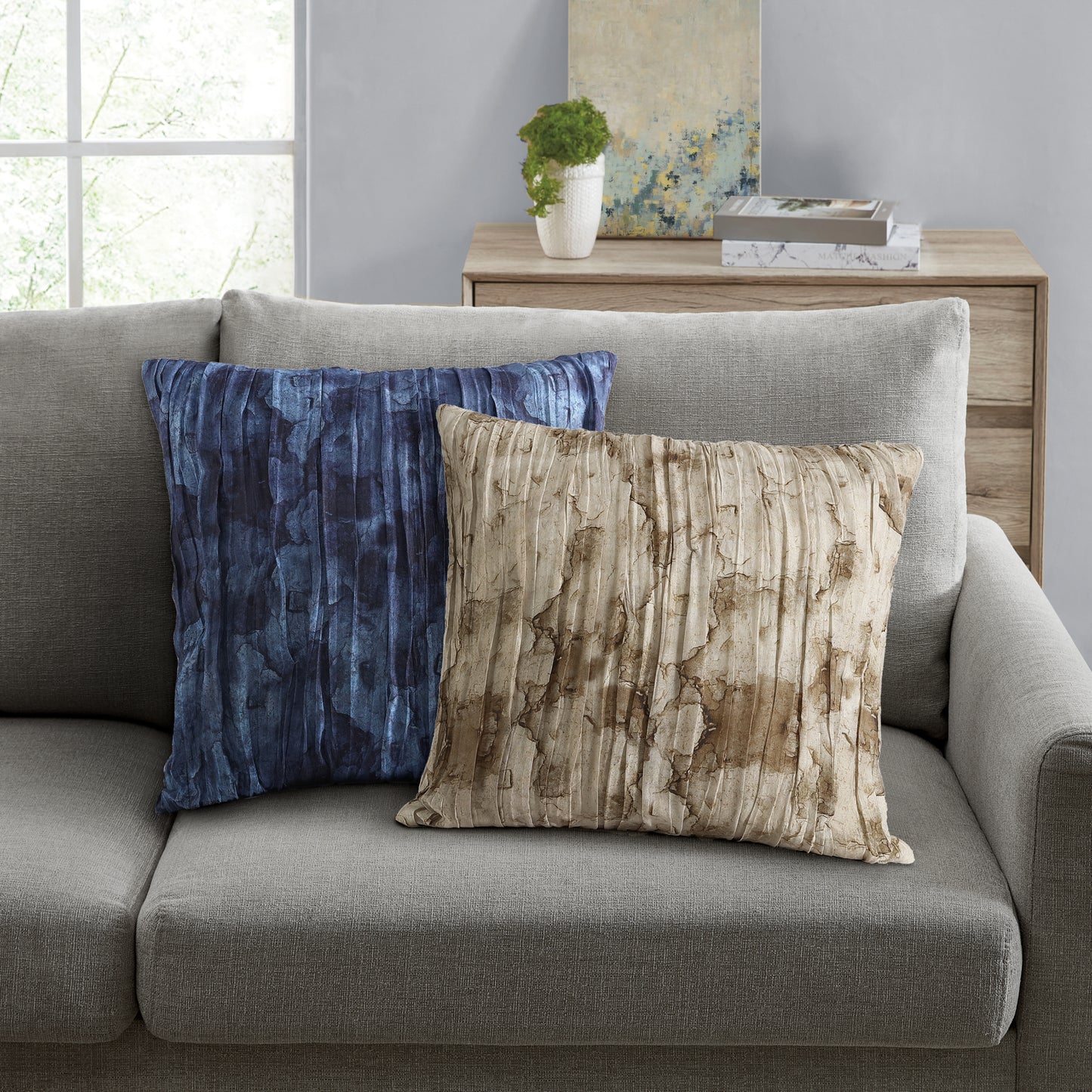 Michael Aram Pleated Watercolor Decorative Pillow