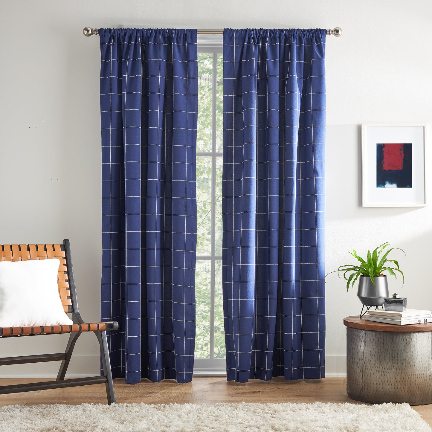 Tommy Hilfiger Big Check Blackout Curtain Panel Pair