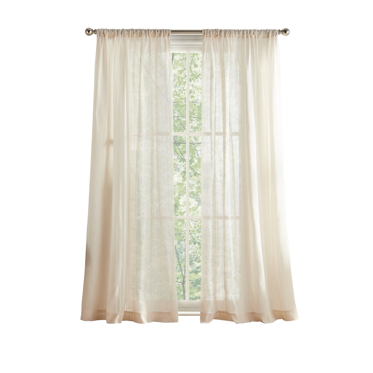 Tommy Hilfiger Pinstripe Sheer Curtain Panel Pair