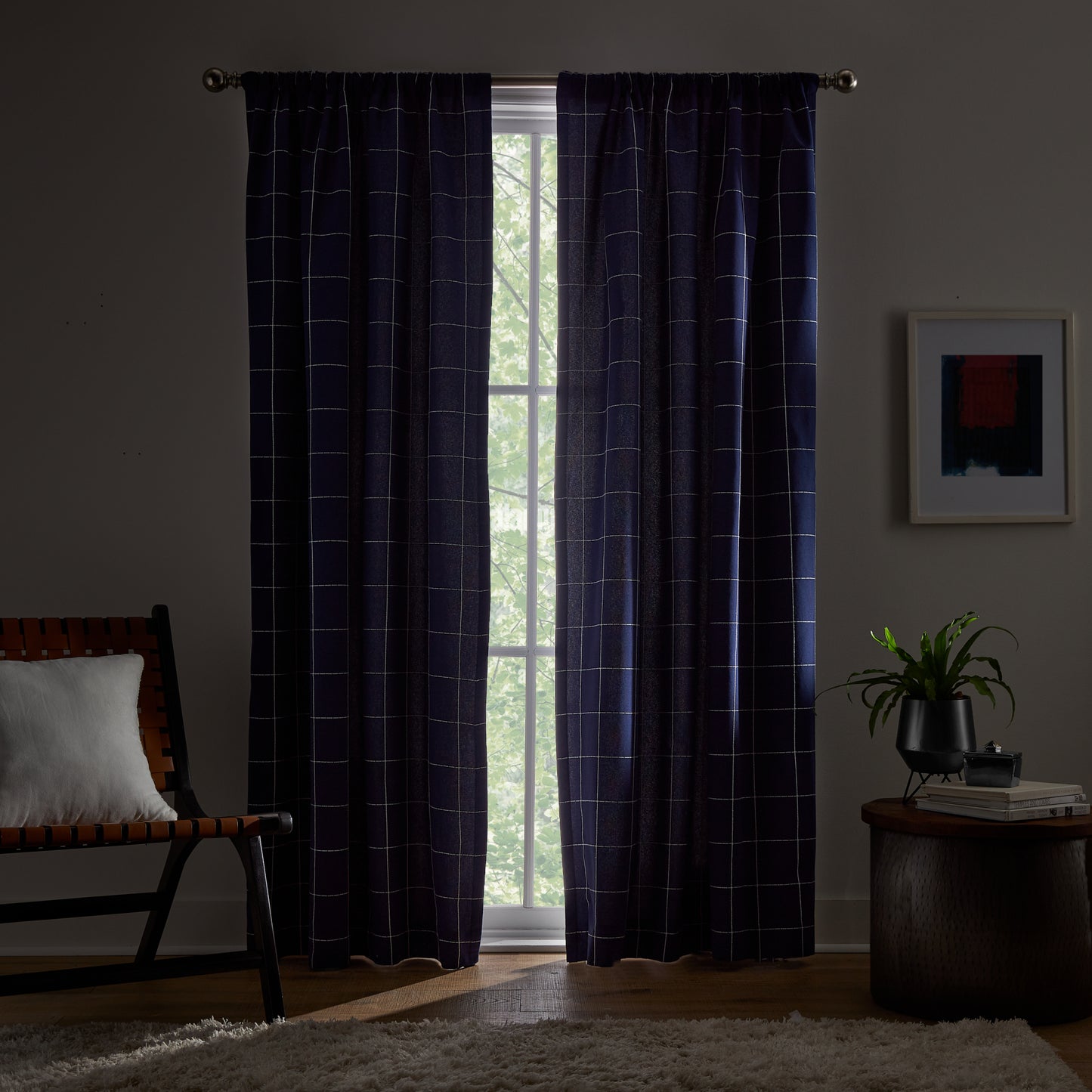 Tommy Hilfiger Big Check Blackout Curtain Panel Pair