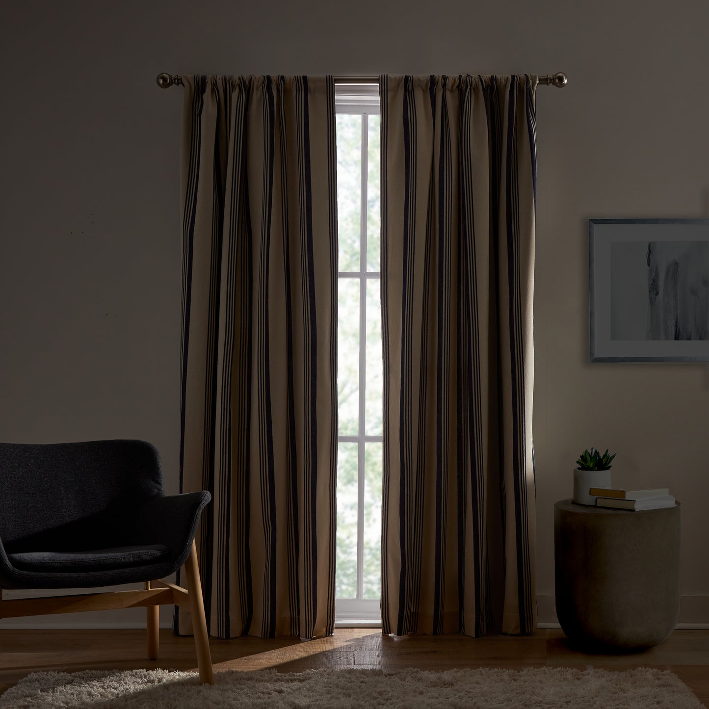 Tommy Hilfiger Bold Stripe Blackout Curtain Panel Pair