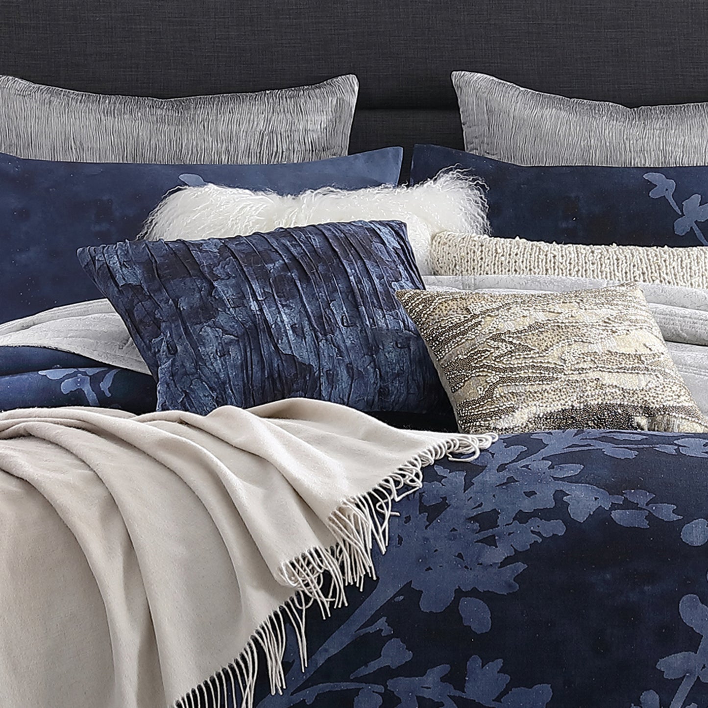 Michael Aram Pleated Watercolor Decorative Pillow