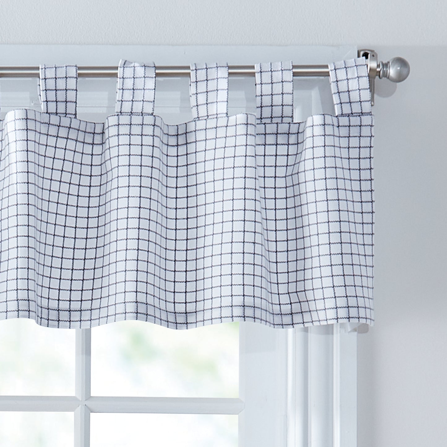 Tommy Hilfiger Mini Check Valance & Tier Set
