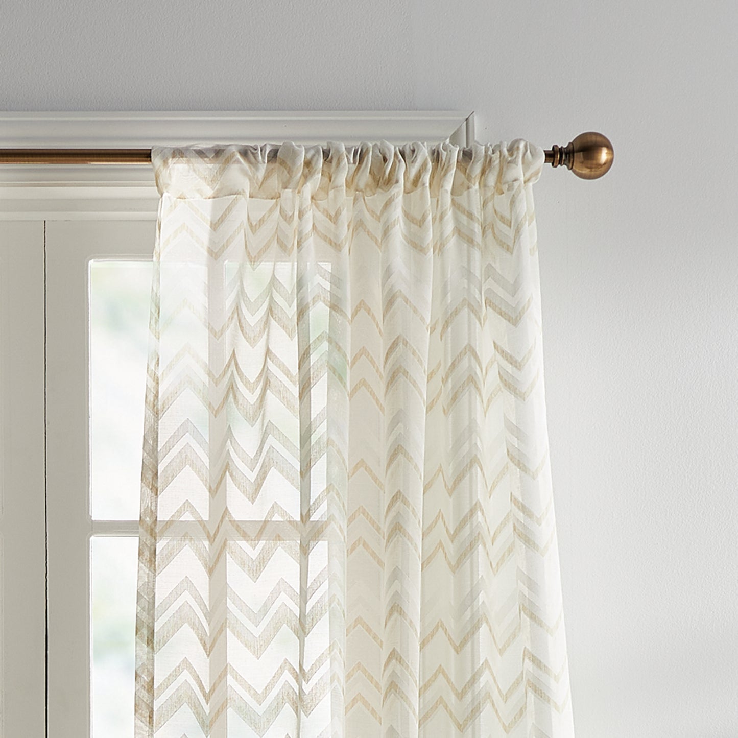 KARL LAGERFELD PARIS Simone Print Burnout Curtain Panel Pair