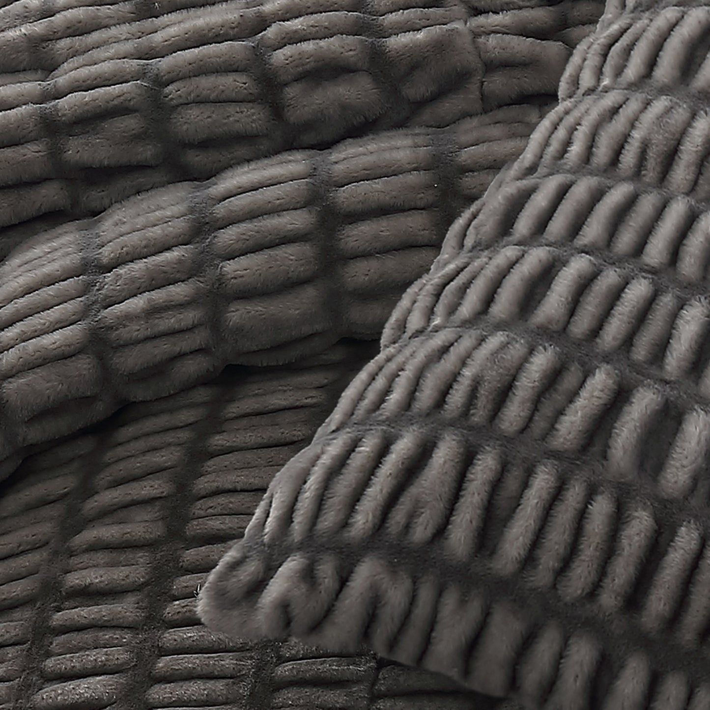 KARL LAGERFELD PARIS Ruched Faux Fur Decorative Pillow