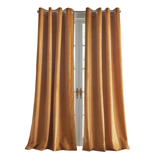 KARL LAGERFELD PARIS Velvet Blackout Grommet Curtain Panel Pair