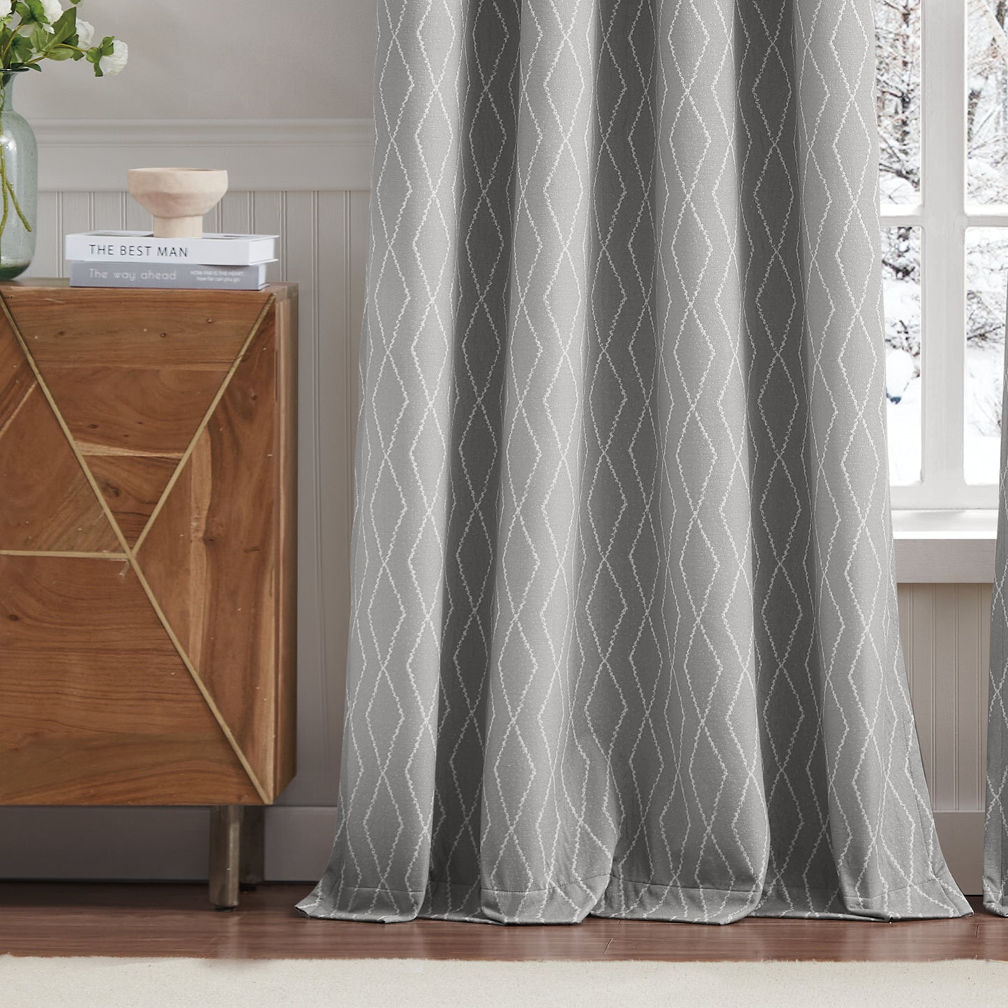 G.H. Bass & Co. River Diamond Blackout Curtain Panel Pair