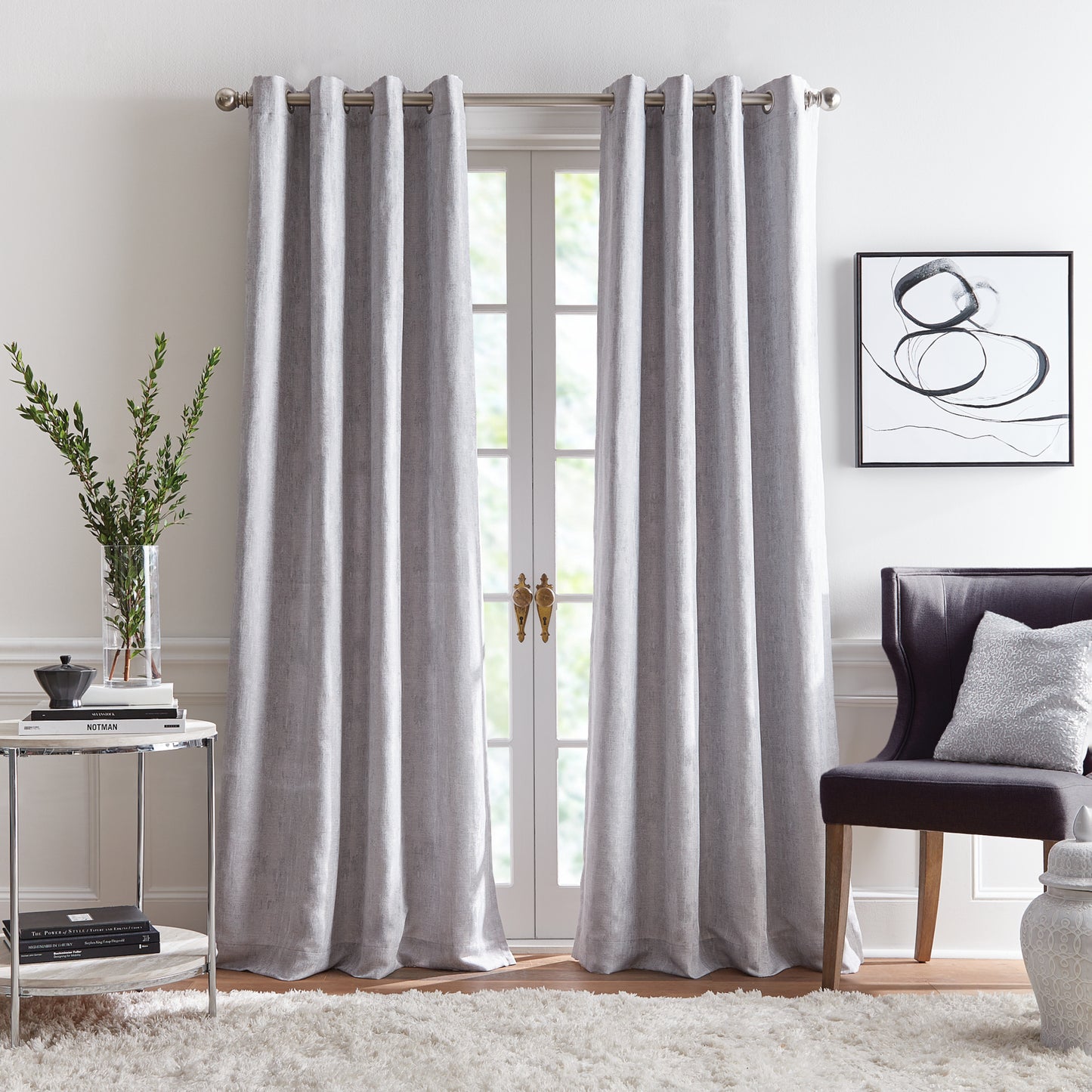 KARL LAGERFELD PARIS Ember Blackout Curtain Panel Pair