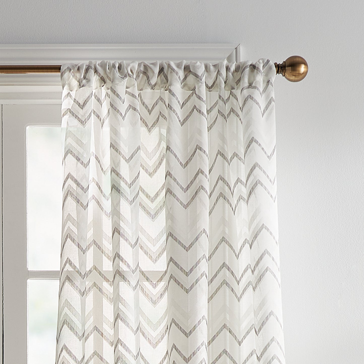 KARL LAGERFELD PARIS Simone Print Burnout Curtain Panel Pair