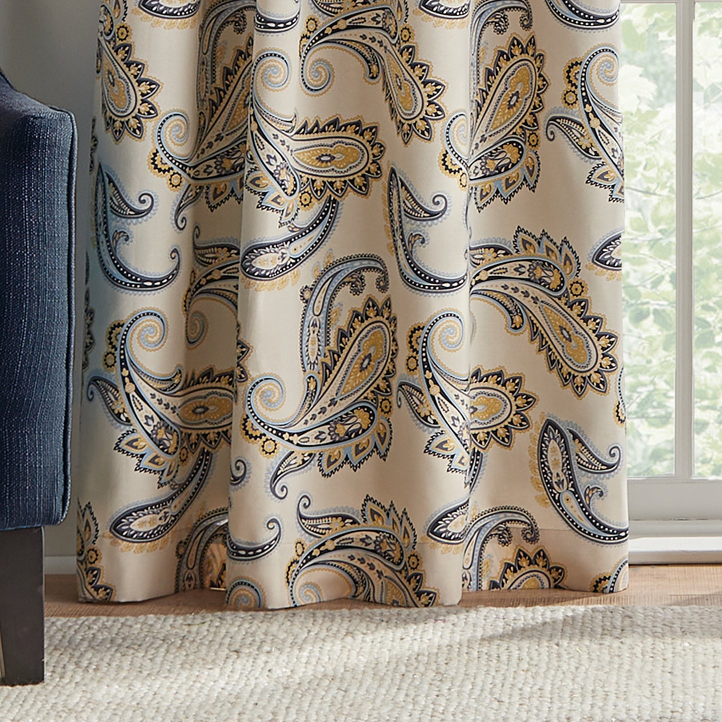 Tommy Hilfiger Vilette Paisley Blackout Curtain Panel Pair