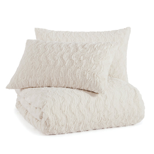 KARL LAGERFELD PARIS Heavenly Faux Fur Comforter Set