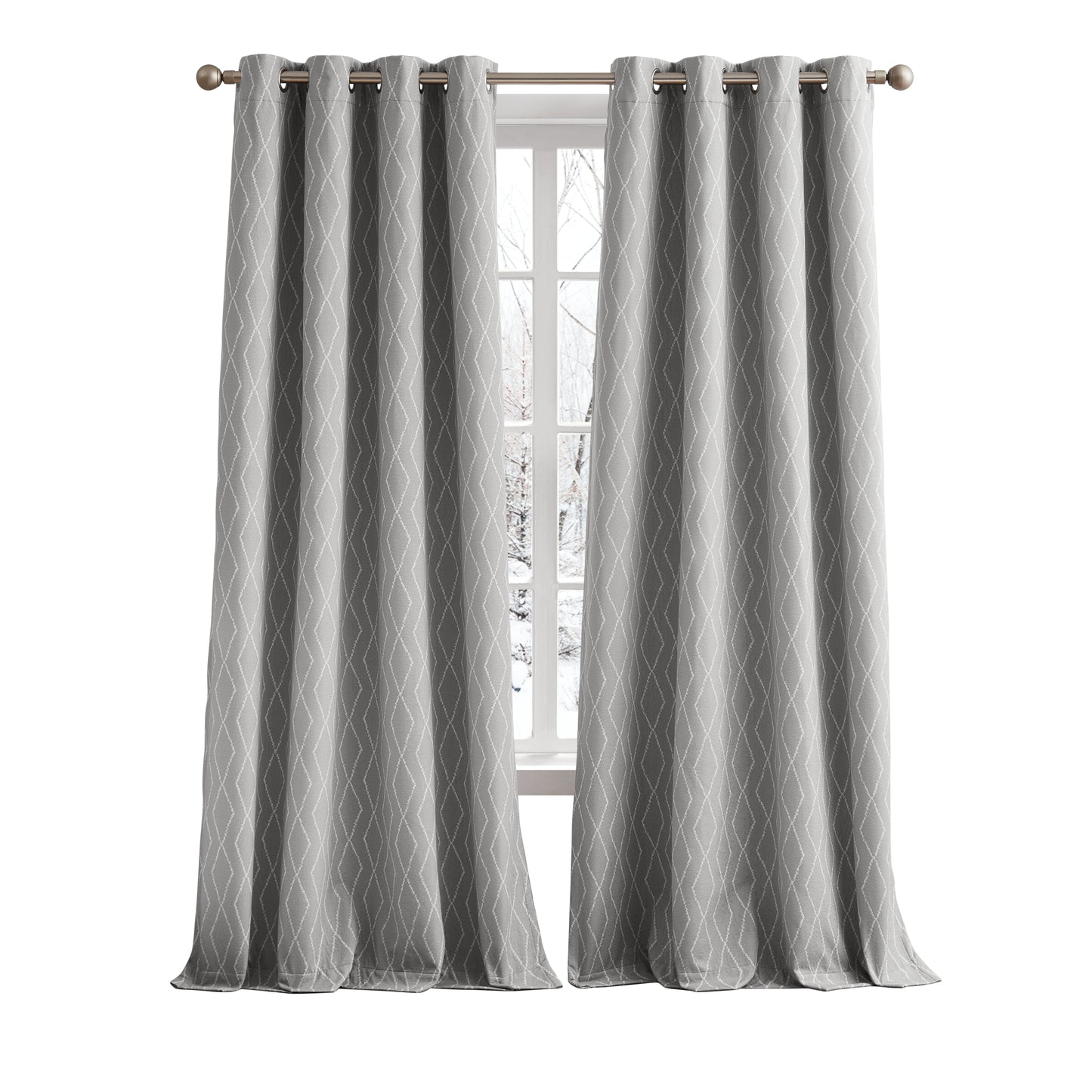 G.H. Bass & Co. River Diamond Blackout Curtain Panel Pair
