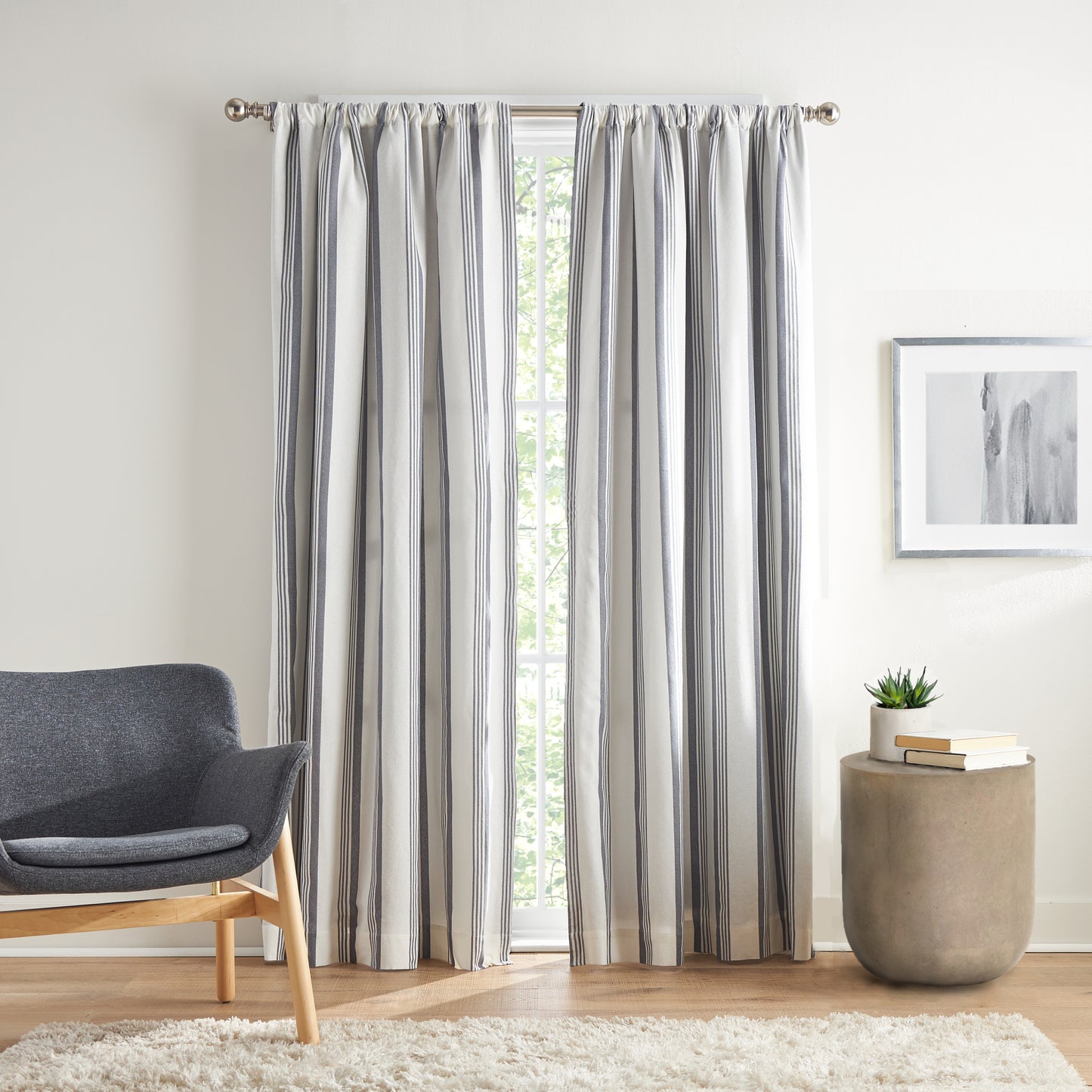 Tommy Hilfiger Bold Stripe Blackout Curtain Panel Pair
