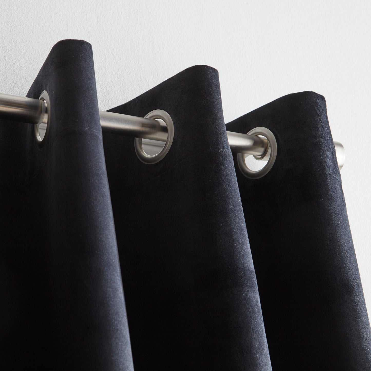 KARL LAGERFELD PARIS Velvet Blackout Grommet Curtain Panel Pair