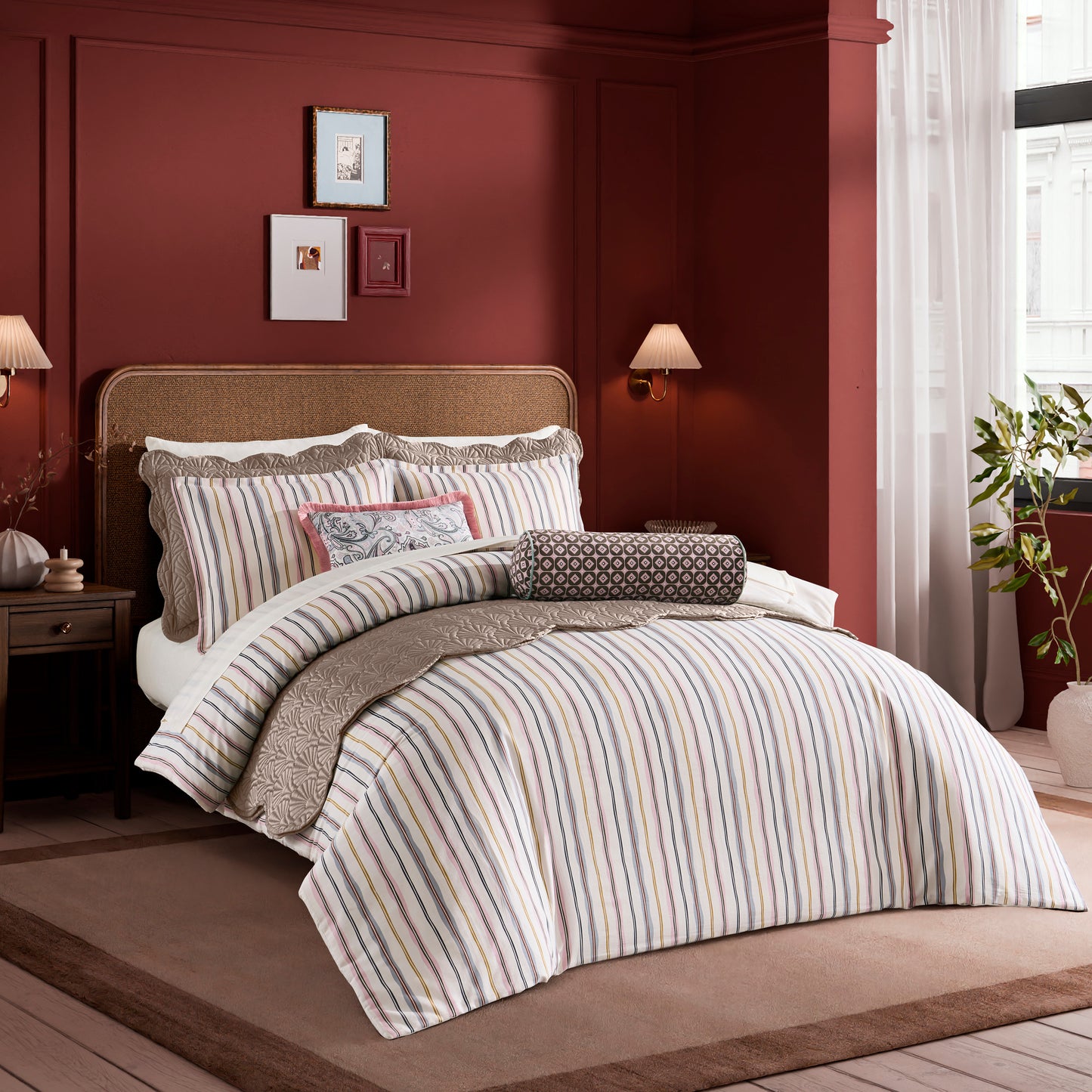 Ted Baker Scallop Stripe Comforter Set