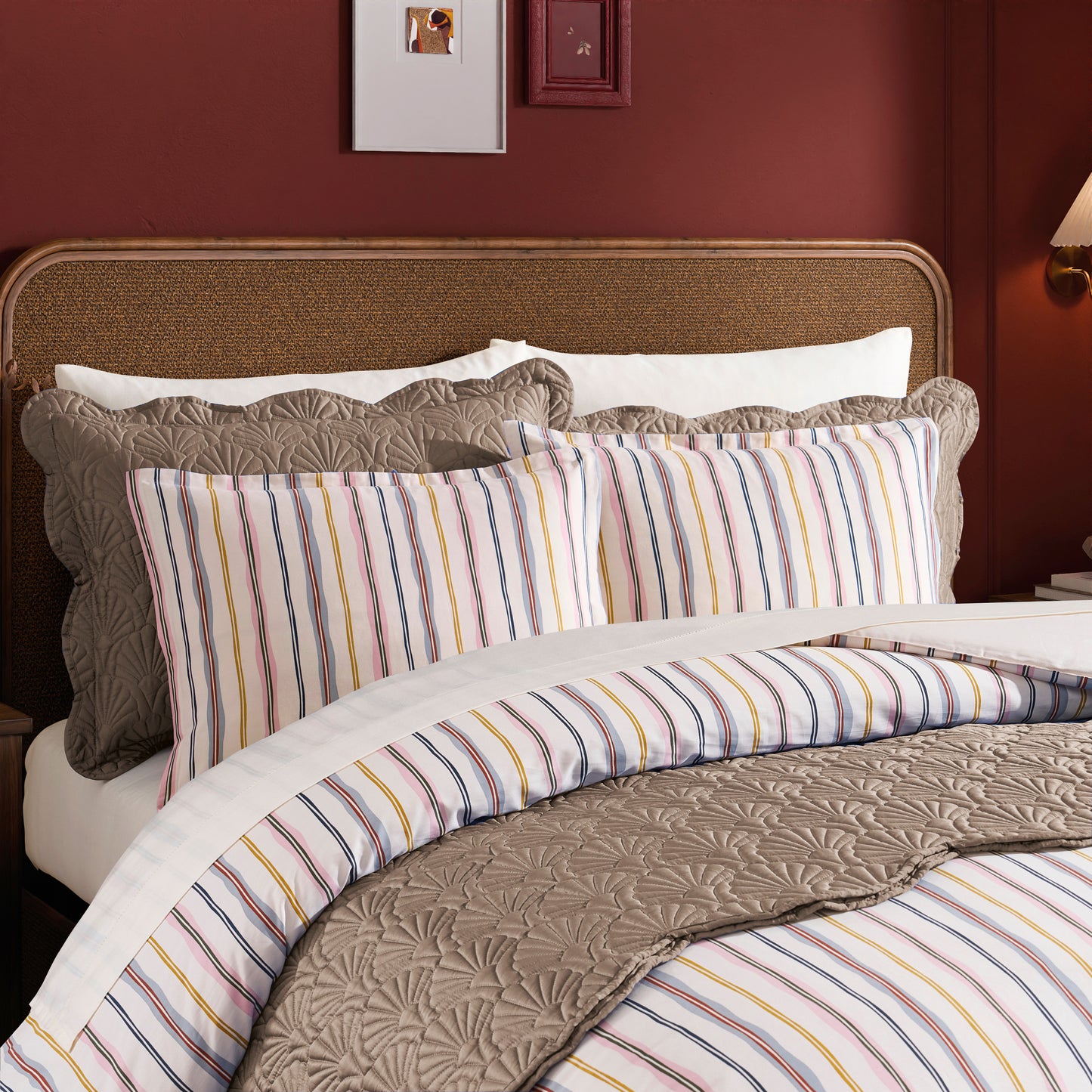 Ted Baker Scallop Stripe Comforter Set