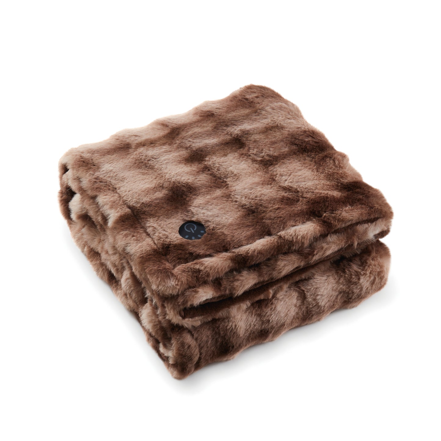 Brookstone Luxe Faux Fur Heated Throw