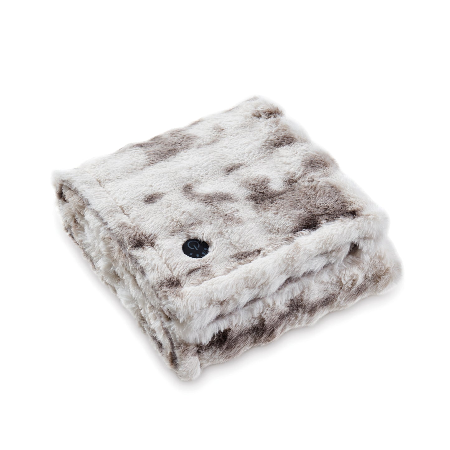 Brookstone Luxe Faux Fur Heated Throw