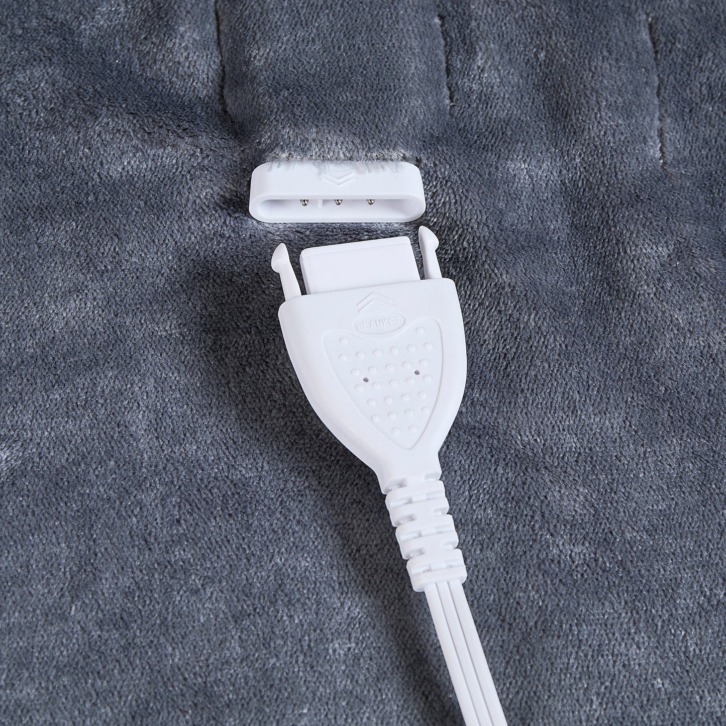 Brookstone Electric Heated Blanket Solid Plush