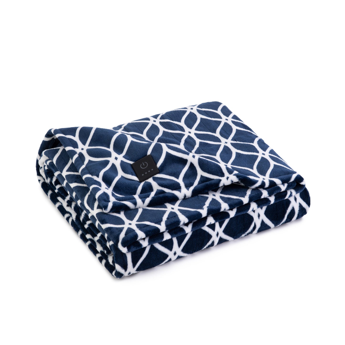 Brookstone Printed Cozy Heated Plush Throw