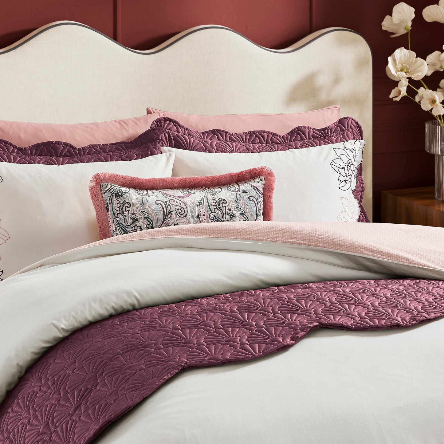 Ted Baker Paisley Fringe Decorative Pillow