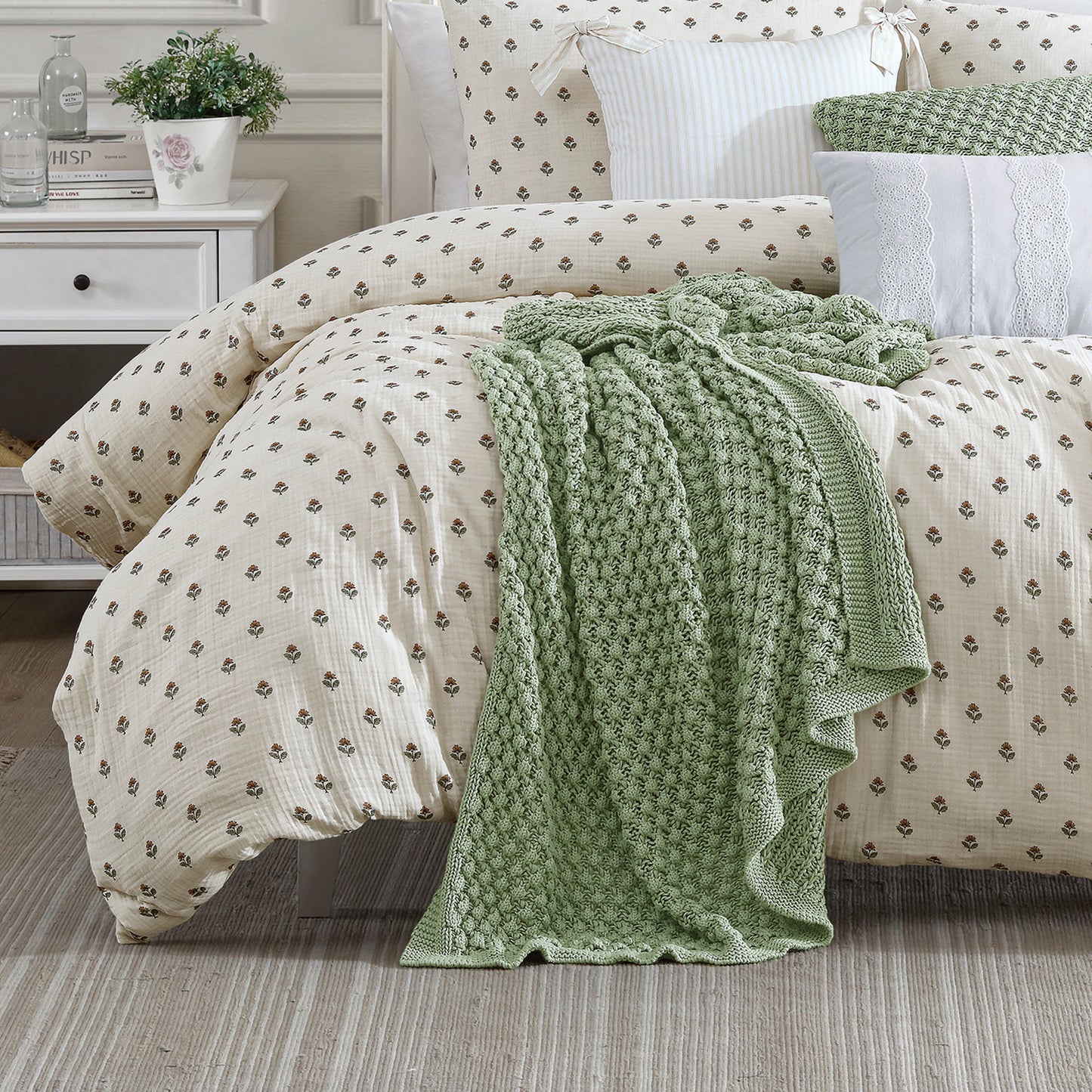 Peri Home Block Print Gauze Duvet Set