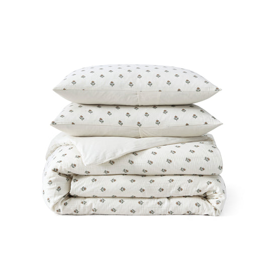 Peri Home Block Print Gauze Duvet Set