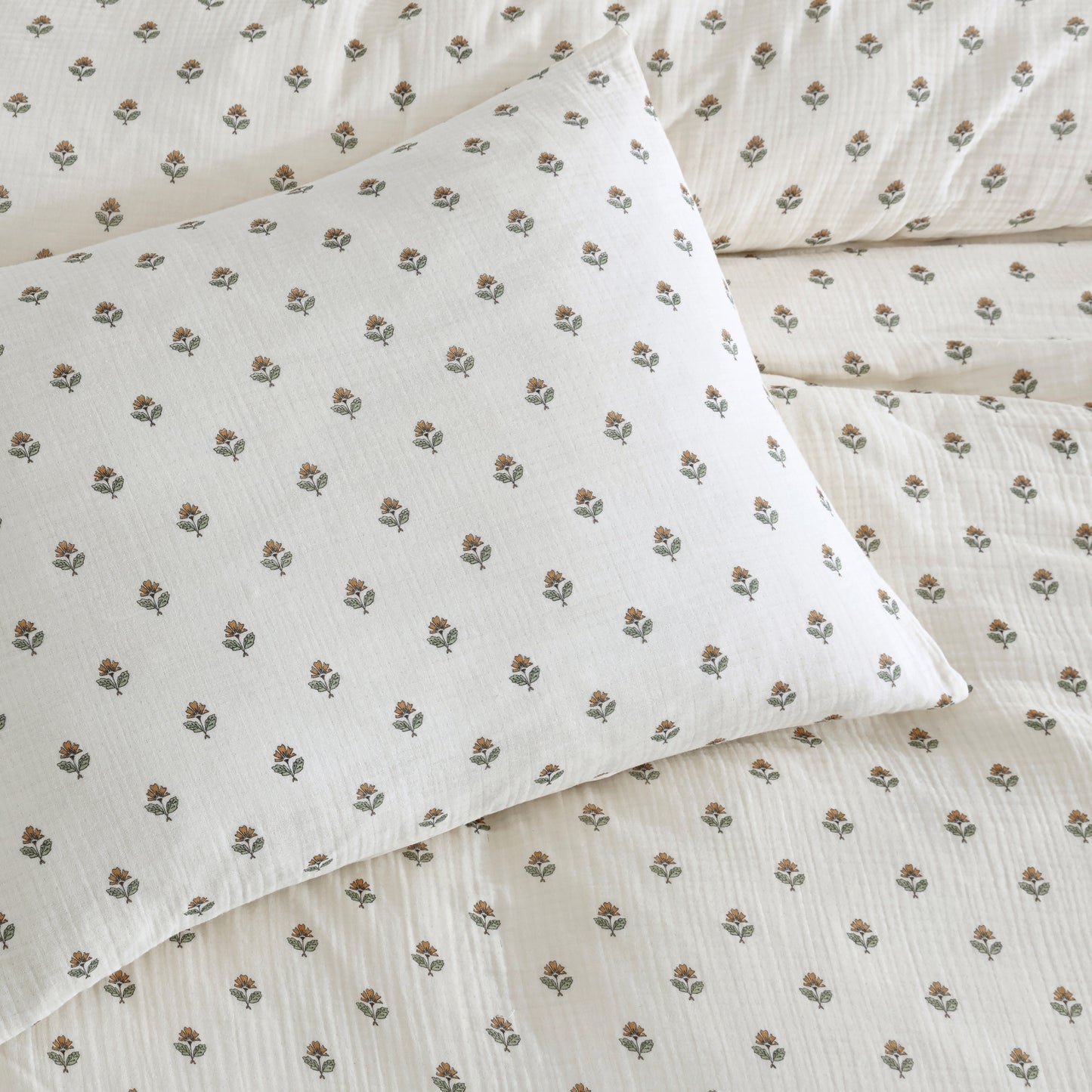 Peri Home Block Print Gauze Duvet Set