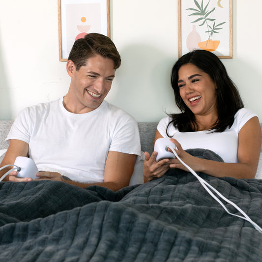 Brookstone Electric Heated Blanket Faux Fur Grid